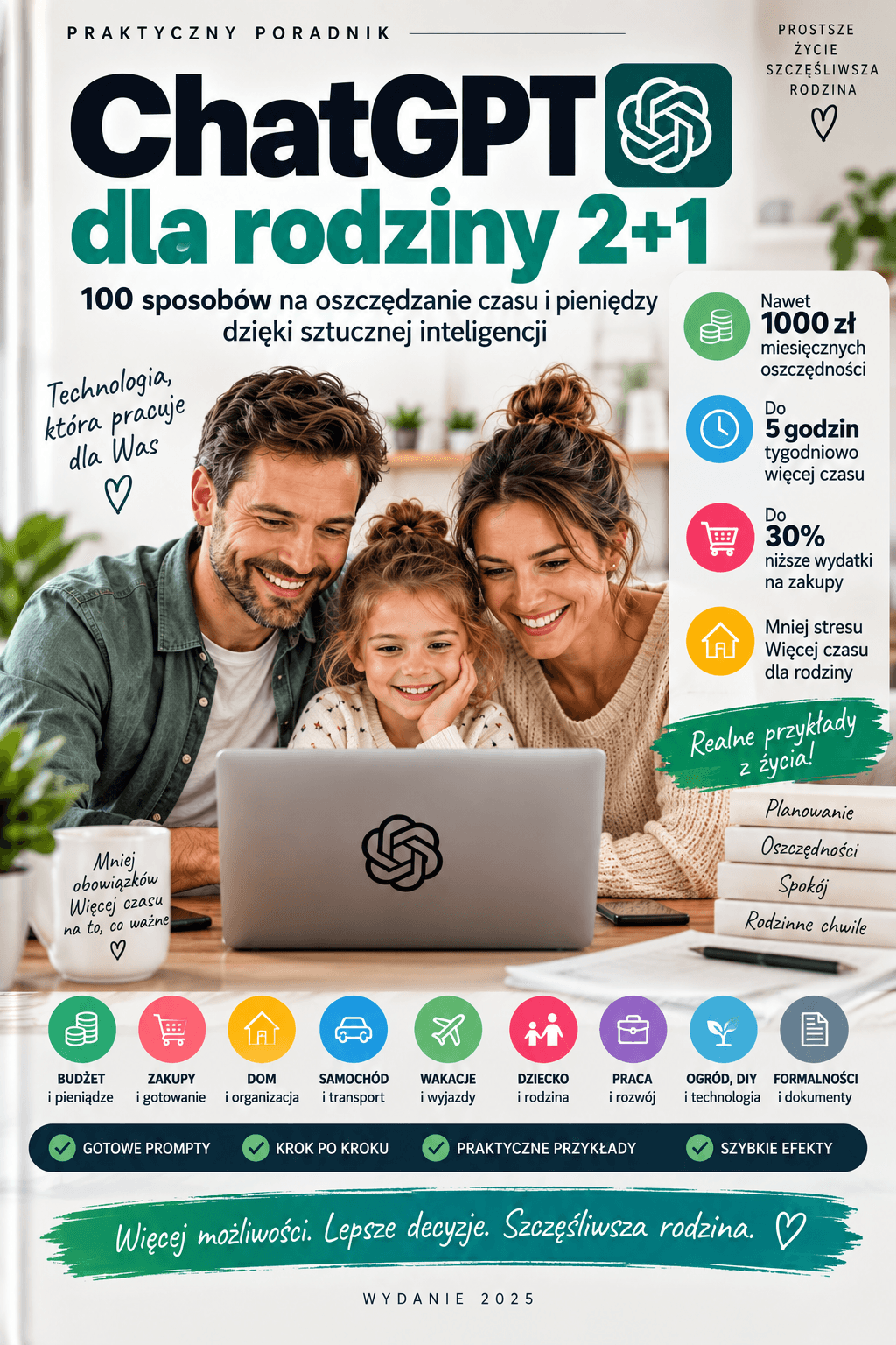 Okładka ebooka — ChatGPT dla rodziny 2+1